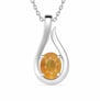 Timeless Sterling Silver Yellow Sapphire Pendant