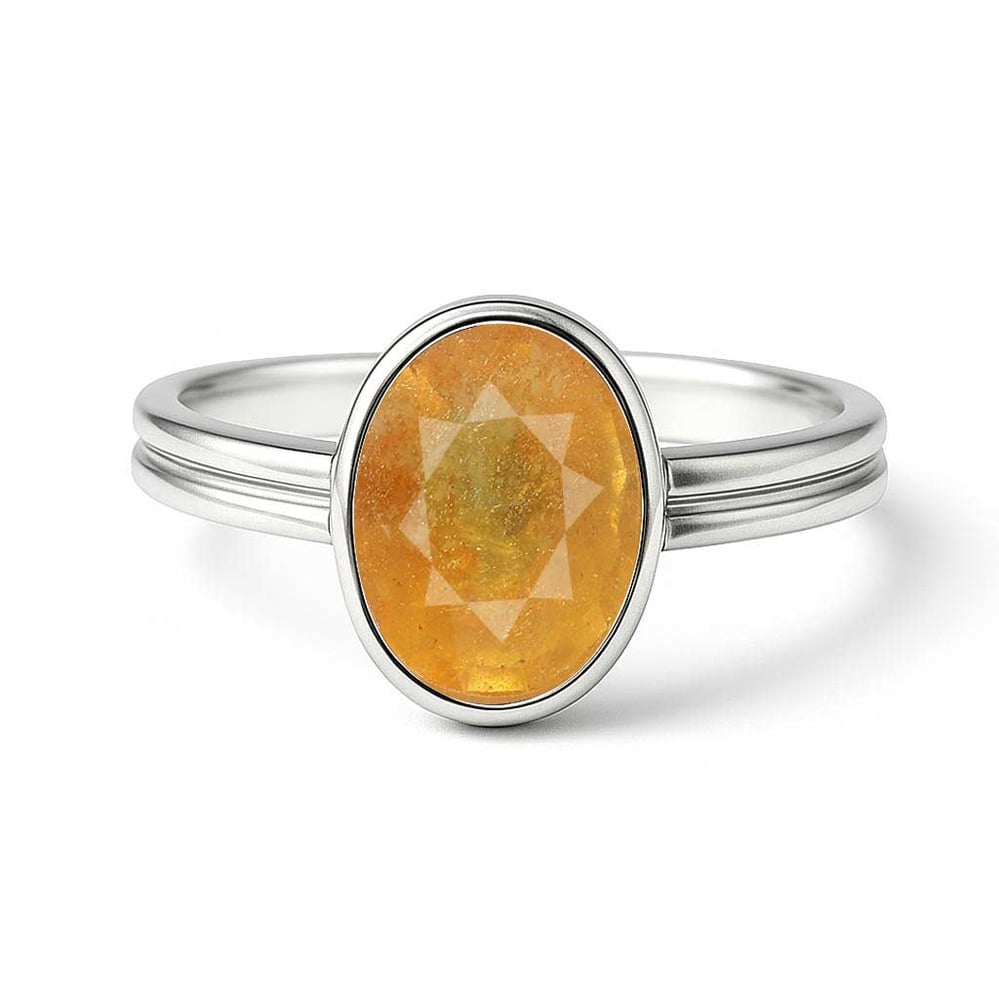 Timeless Sterling Silver Yellow Sapphire Women’s Ring