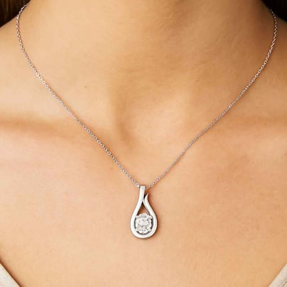 Timeless Sterling Silver Zircon Pendant