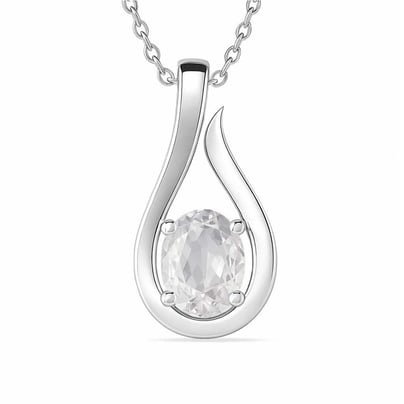 Timeless Sterling Silver Zircon Pendant
