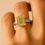 Timeless Yellow Sapphire Sterling Silver Ring for Women