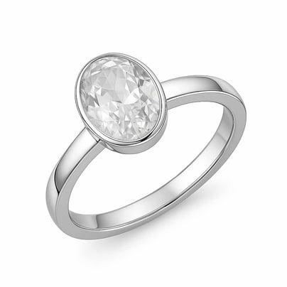 Timeless Zircon Stone Sterling Silver Ring for Women