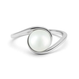 Traditional 925 Silver Pearl Stone Ring for Women
