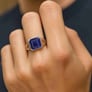 Traditional 925 Sterling Silver Blue Sapphire Ring for Men