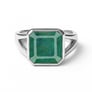 Traditional 925 Sterling Silver Emerald Ring for Men