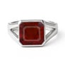 Traditional 925 Sterling Silver Hessonite Gomed Ring for Men