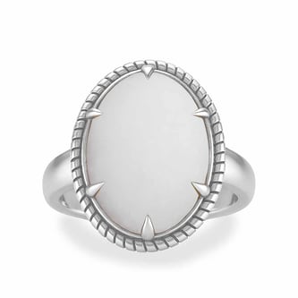 Traditional 925 Sterling Silver Opal Ring for Men