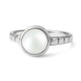 Traditional 925 Sterling Silver Pearl Ring for Men