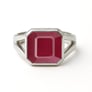 Traditional 925 Sterling Silver Ruby Ring for Men