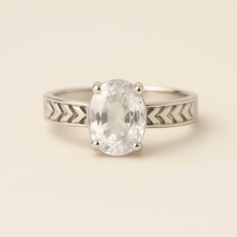 Traditional 925 Sterling Silver Zircon Ring for Men