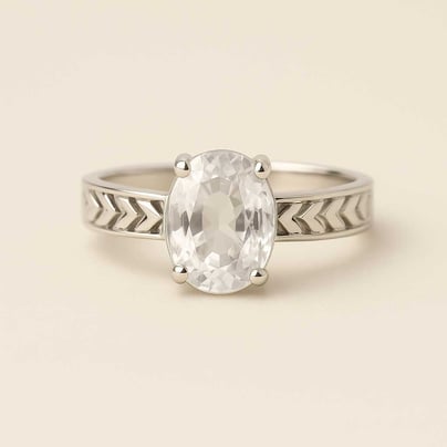 Traditional 925 Sterling Silver Zircon Ring for Men