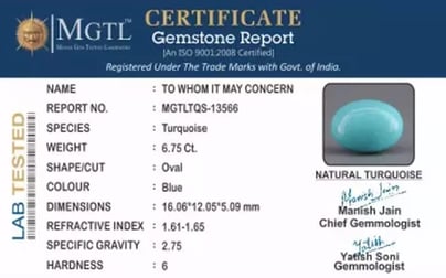Turquoise - 6.75 Carat Prime Quality TQS-13566