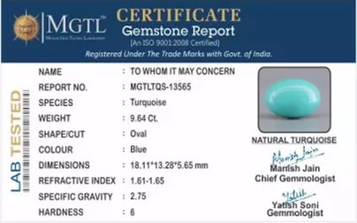Turquoise - 9.64 Carat Prime Quality TQS-13565