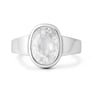 Unique Crafted Sterling Silver Zircon Stone Ring for Men