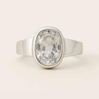 Unique Crafted Sterling Silver Zircon Stone Ring for Men