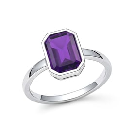 Vintage 925 Sterling Silver Amethyst Women’s Ring
