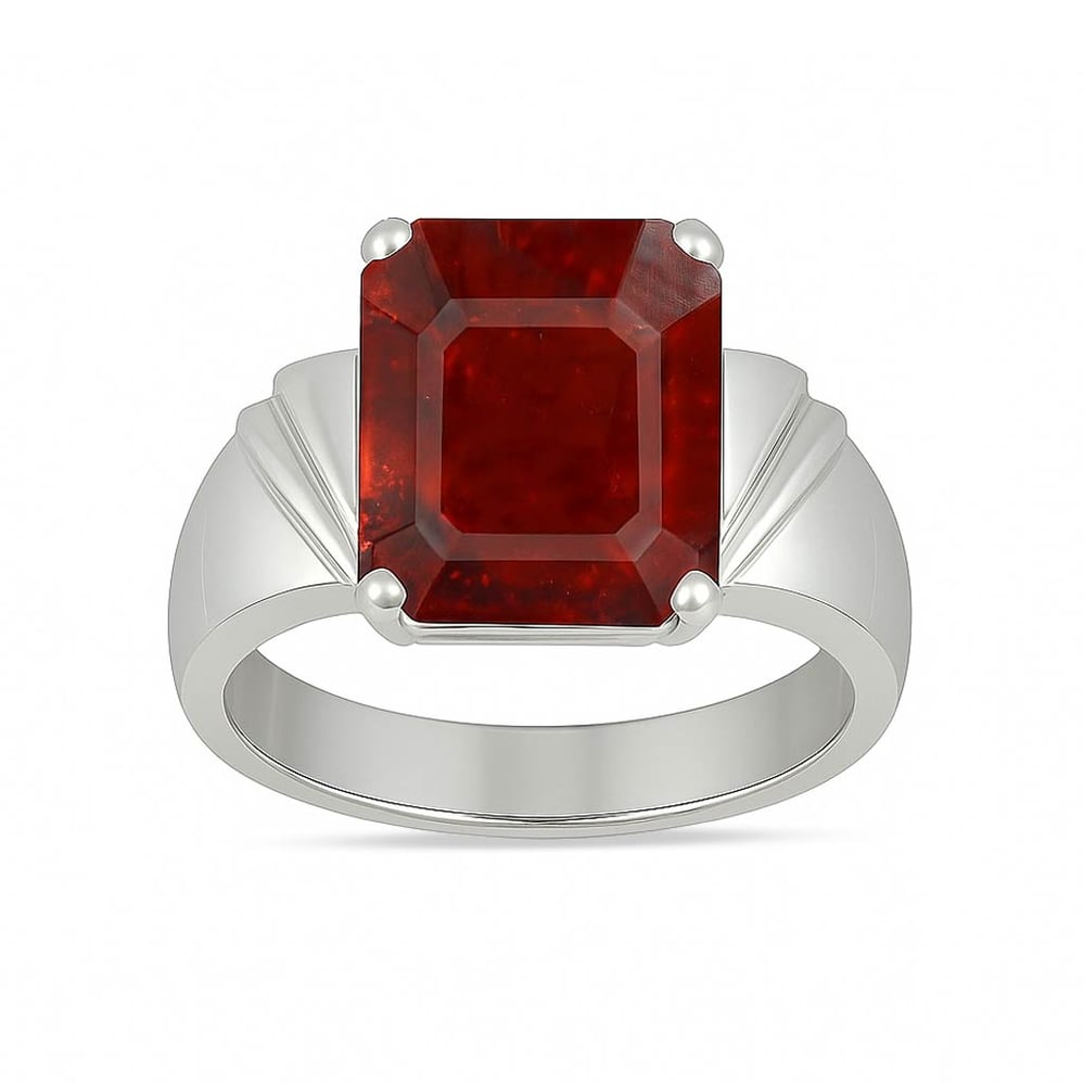 Vintage 925 Sterling Silver Hessonite Gomed Men’s Ring