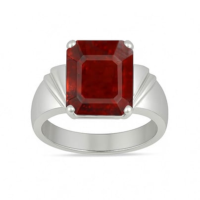 Vintage 925 Sterling Silver Hessonite Gomed Men’s Ring