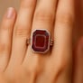Vintage 925 Sterling Silver Hessonite Gomed Women’s Ring