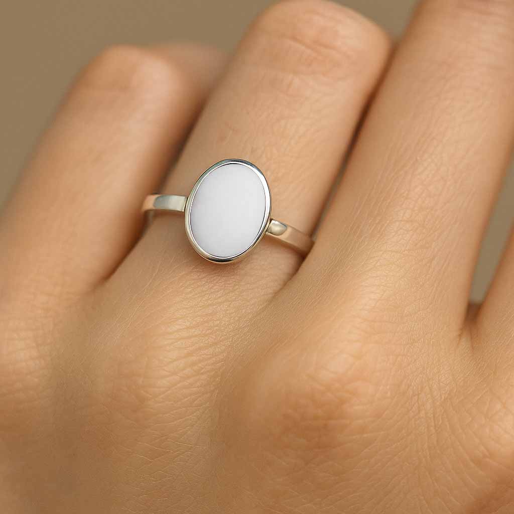 Vintage 925 Sterling Silver Opal Women’s Ring