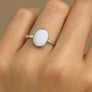 Vintage 925 Sterling Silver Opal Women’s Ring