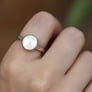 Vintage 925 Sterling Silver Pearl Women’s Ring