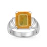 Vintage 925 Sterling Silver Yellow Sapphire Men’s Ring