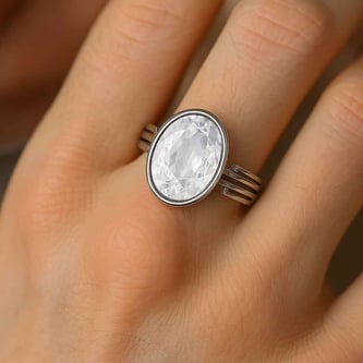 Vintage 925 Sterling Silver Zircon Women’s Ring
