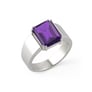 Vintage Sterling Silver Amethyst Men’s Ring
