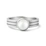 Vintage Sterling Silver Pearl Men’s Ring