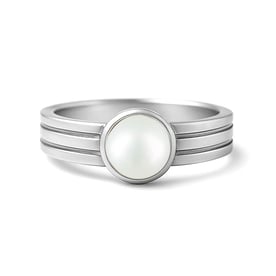 Vintage Sterling Silver Pearl Men’s Ring