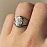 Vintage Sterling Silver Zircon Men’s Ring