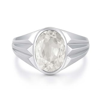 Vintage Sterling Silver Zircon Men’s Ring