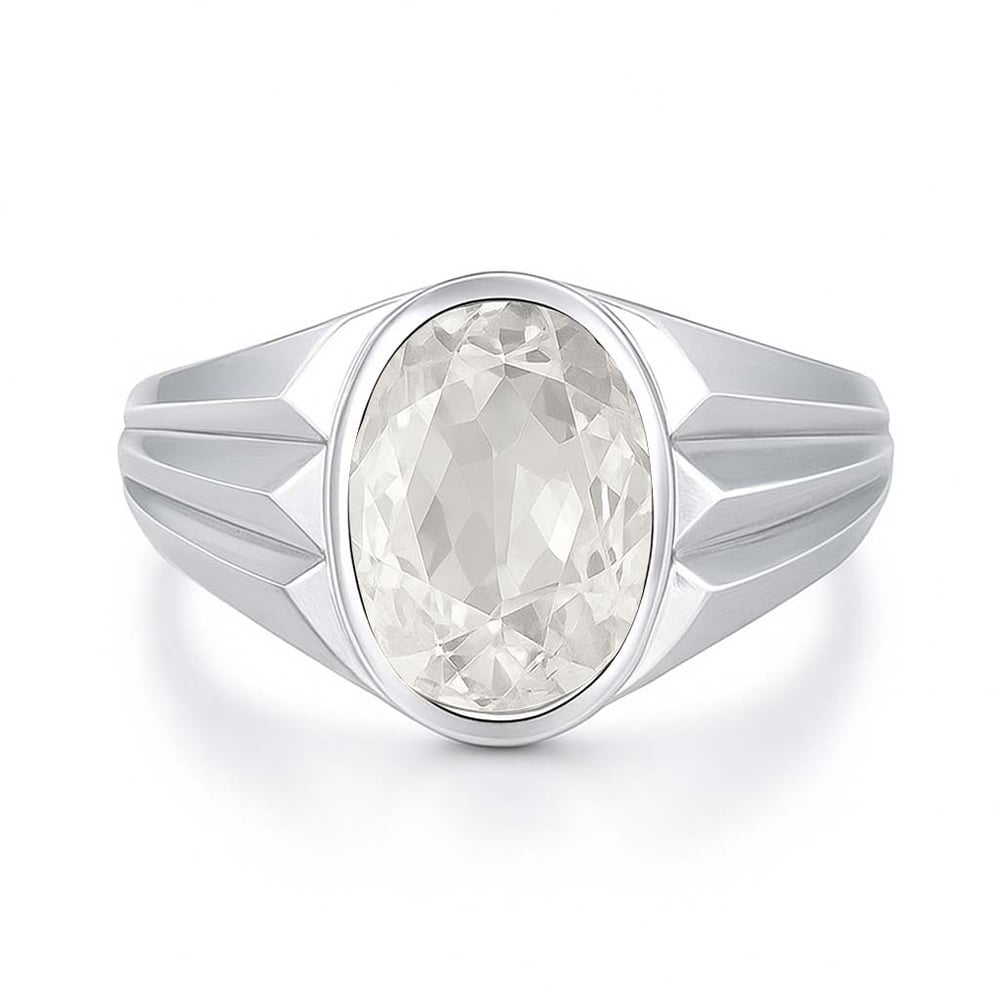 Vintage Sterling Silver Zircon Men’s Ring