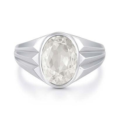 Vintage Sterling Silver Zircon Men’s Ring