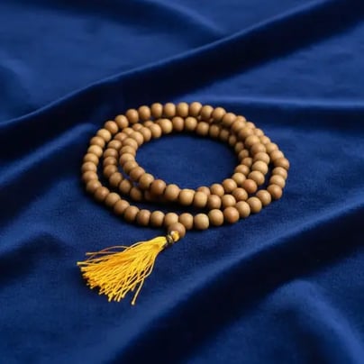 White Sandalwood (Safed Chandan) 108 Beads Jap Mala