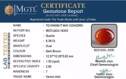 Yamini Akik - 6.39 Carat Limited Quality QCA-16302